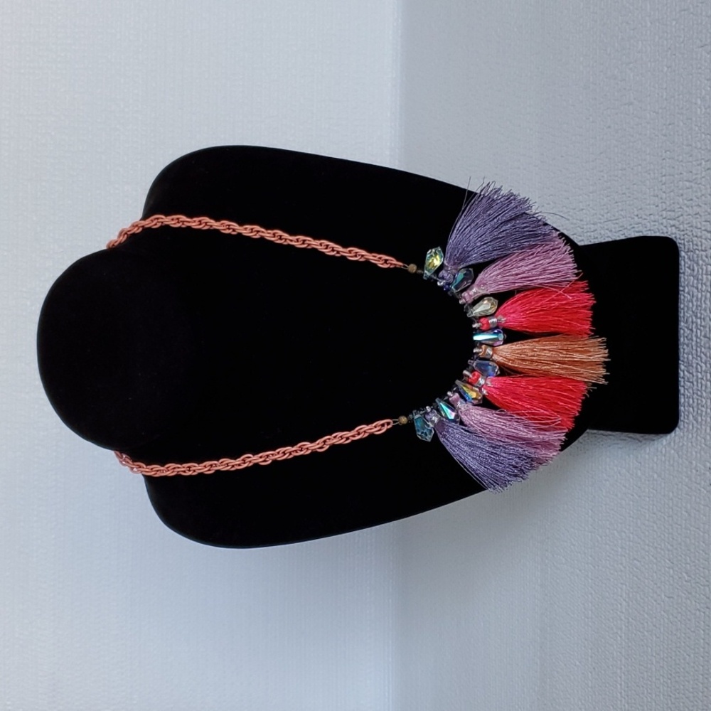 SJO Jewelry Crystal Tassel Necklace NWT